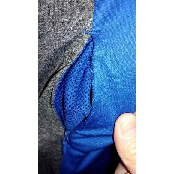 Majestic Jersey Blue with Gray Sleeves Men's XL Has zip pocket on right side - Picture 5 of 8